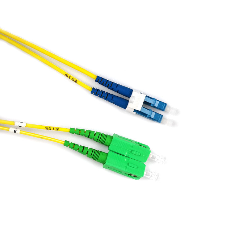 (12m) LC/UPC - SC/APC Single Mode Fiber Optic Duplex Patch Cord - 2mm LSZH (12m) LC/UPC - SC/APC Single Mode Fiber Optic Duplex Patch Cord - 2mm LSZH