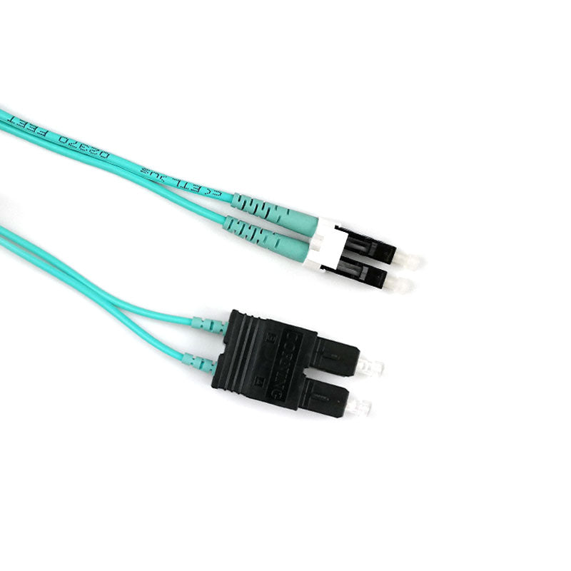 (2m) LC/UPC - SC/UPC Multimode OM3 Fiber Optic Duplex Patch Cord - 2mm Riser (2m) LC/UPC - SC/UPC Multimode OM3 Fiber Optic Duplex Patch Cord - 2mm Riser